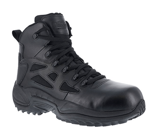 Reebok Women's Rapid Response Comp Toe Stealth Boot with Side Zipper
