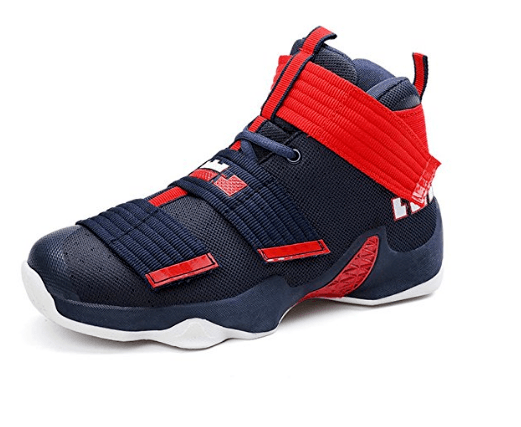 YOKOT Unisex Basketball Sports Shoes Athletic Velcro Rubber Walking Outdoor Sneakers